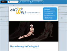 Tablet Screenshot of movewellphysio.com.au